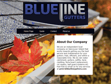 Tablet Screenshot of bluelinegutters.com